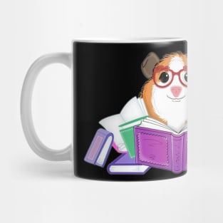 Guinea pig, book nerd love reading glasses Mug